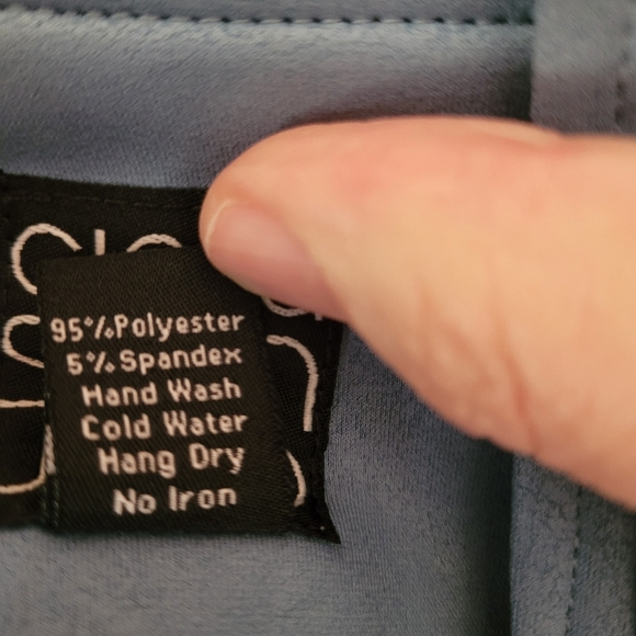 CLARA SUNWOO Liquid Leather Light Blue Jacket Size M - Picture 4 of 5